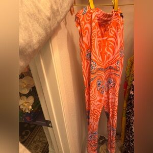 Versace Music Pink and Blue Leggings